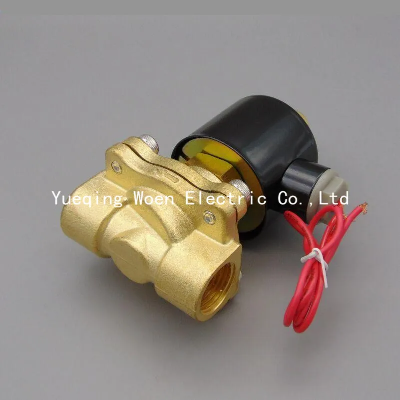 2-сторонний электромагнитный пневматический клапан для газа и воды 2W160-15 N/C 1/2