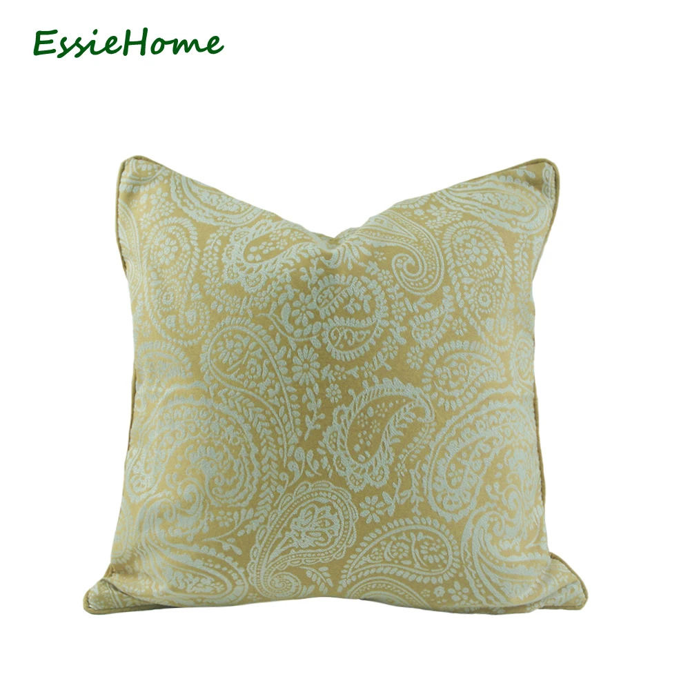 ESSIE HOME желтая наволочка для подушки Пейсли жаккардовая светло-желтая Подушка с