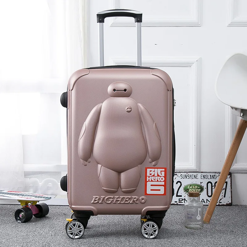 Детский чемодан BayMax 20/24 дюйма мультяшный чехол на колесиках 3D детский для посадки