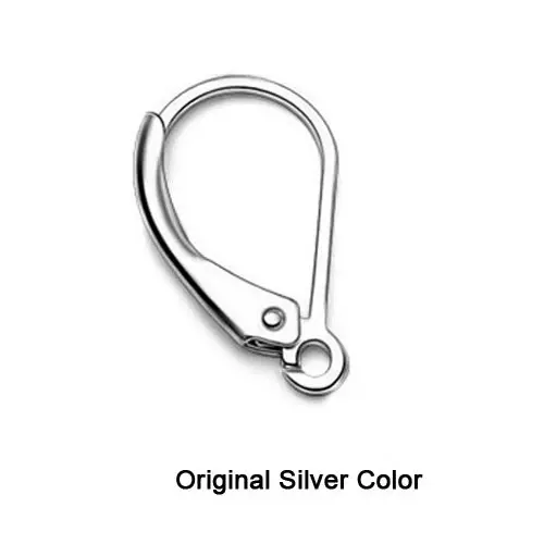 Silver Color 16*9 мм французский Стиль клипсы 925 пробы Серебряные Крючки для серьг клипсы Бижутерия Аксессуары-фурнитура 5 пар/лот SEA-EH016 - Цвет: Silver Color
