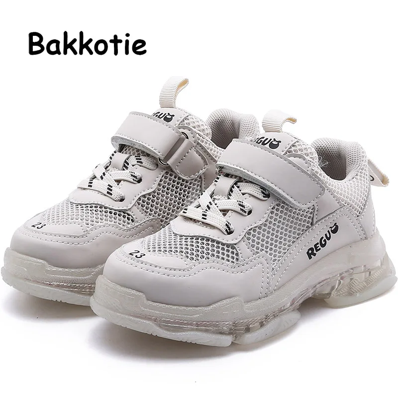 Bakkotie/2019 г. Осенняя детская спортивная обувь Модный светодиодный бренд для