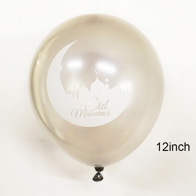 12 шт золотые воздушные шары ИД Мубарак серебро Рамадан украшение латексные для