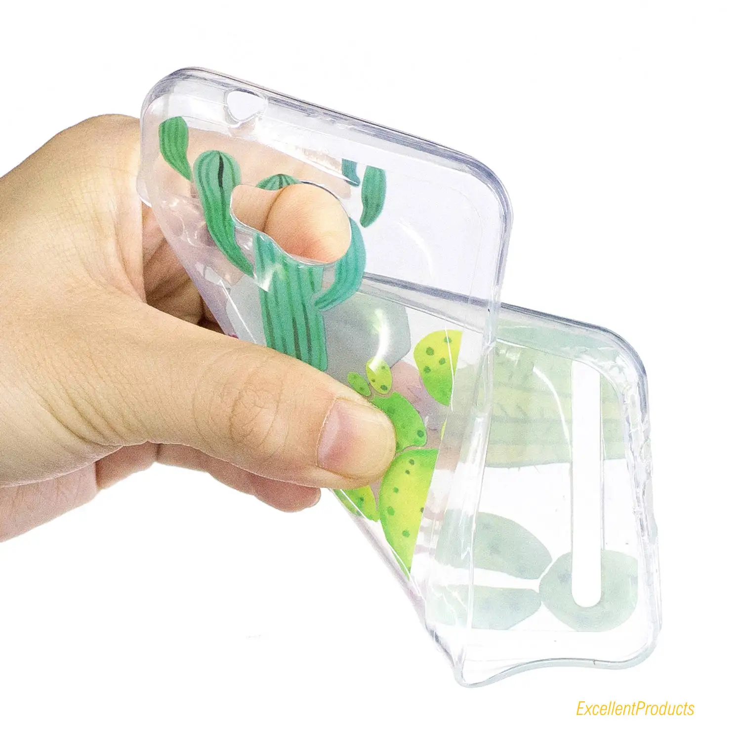 Стильный принт мультяшная Милая панда цветок кактус силиконовый мягкий ТПУ + imd