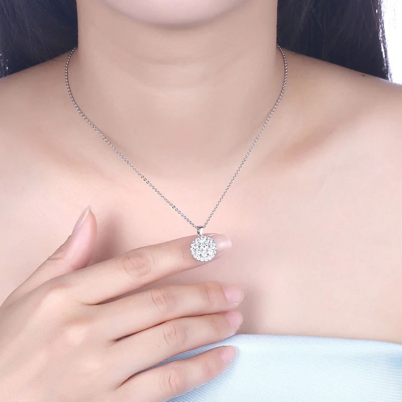 Женское ожерелье из серебра 100% пробы с цирконом | Украшения и аксессуары