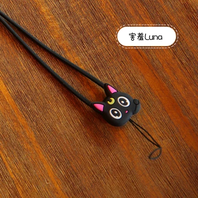 luna Универсальный чехол для мобильного телефона веревка 43 см длинный ремешок, чехол для Apple iPhone&. Силиконовый шнурок Sakura sfot luna cat lanyard - Цвет: luna