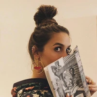new bohemian earrings celebrity street photography punk fashion commuter style big lips earrings female