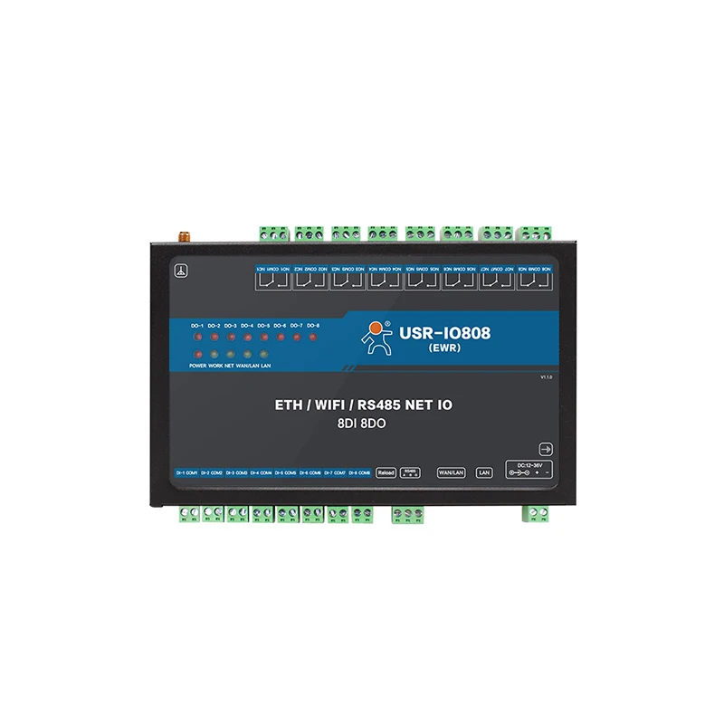 

Modbus RTU/TCP IO module ethernet/wifi/GPRS control digital input and output 8DI+8DO Remote IO module network IO controller