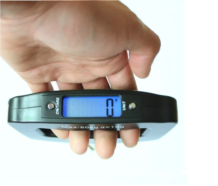 100 шт./лот 50 кг/10 г портативные цифровые весы с ЖК экраном для рыбы багажа