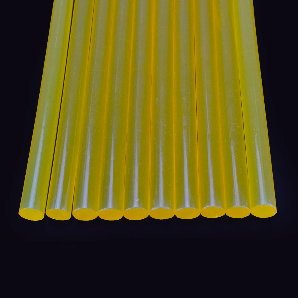 NEWACALOX 10 шт./лот, 11 мм* 270 мм, желтые клеевые палочки с термоклеем, инструменты для самостоятельного ремонта, силиконовая палочка, клей для автомобиля, аудио, ремесло, сплав, Acces