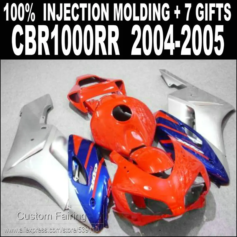 

100% Injection mold fairing kit for CBR1000RR 2004 2005 red silver blue fairings set CBR1000RR 04 05 MR45