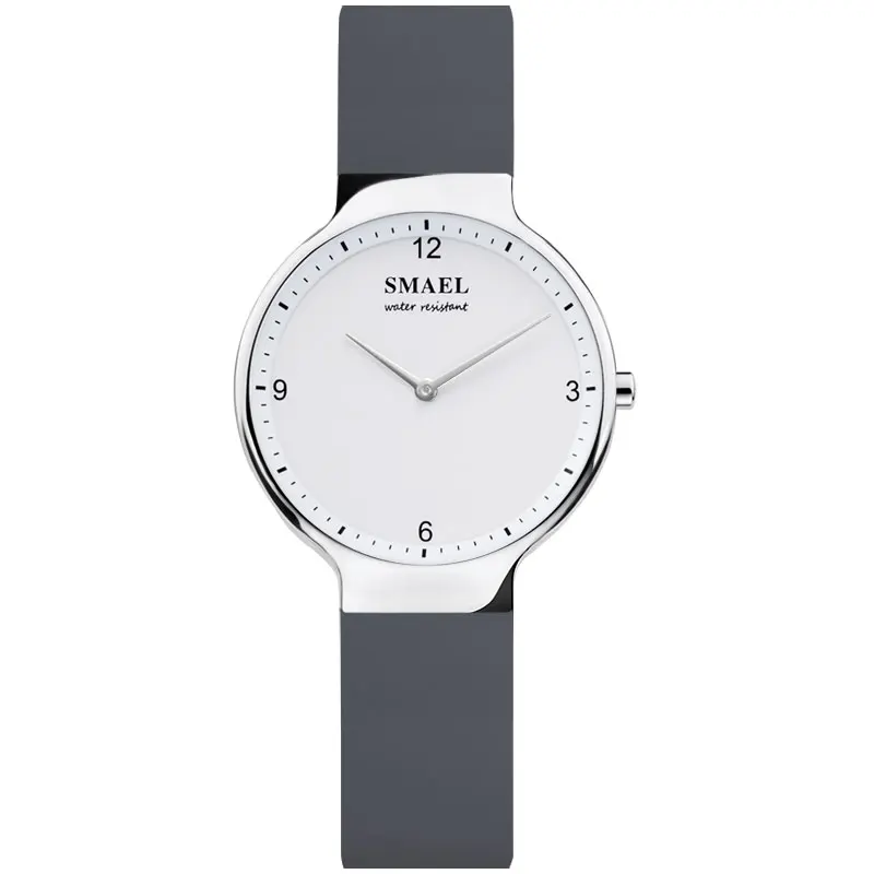 Gray S SMAEL наручные часы для влюбленных пар женские цифровые часы мужские водонепроницаемые часы с датой 1835 золотые кварцевые часы силиконовые - Цвет: Gray S