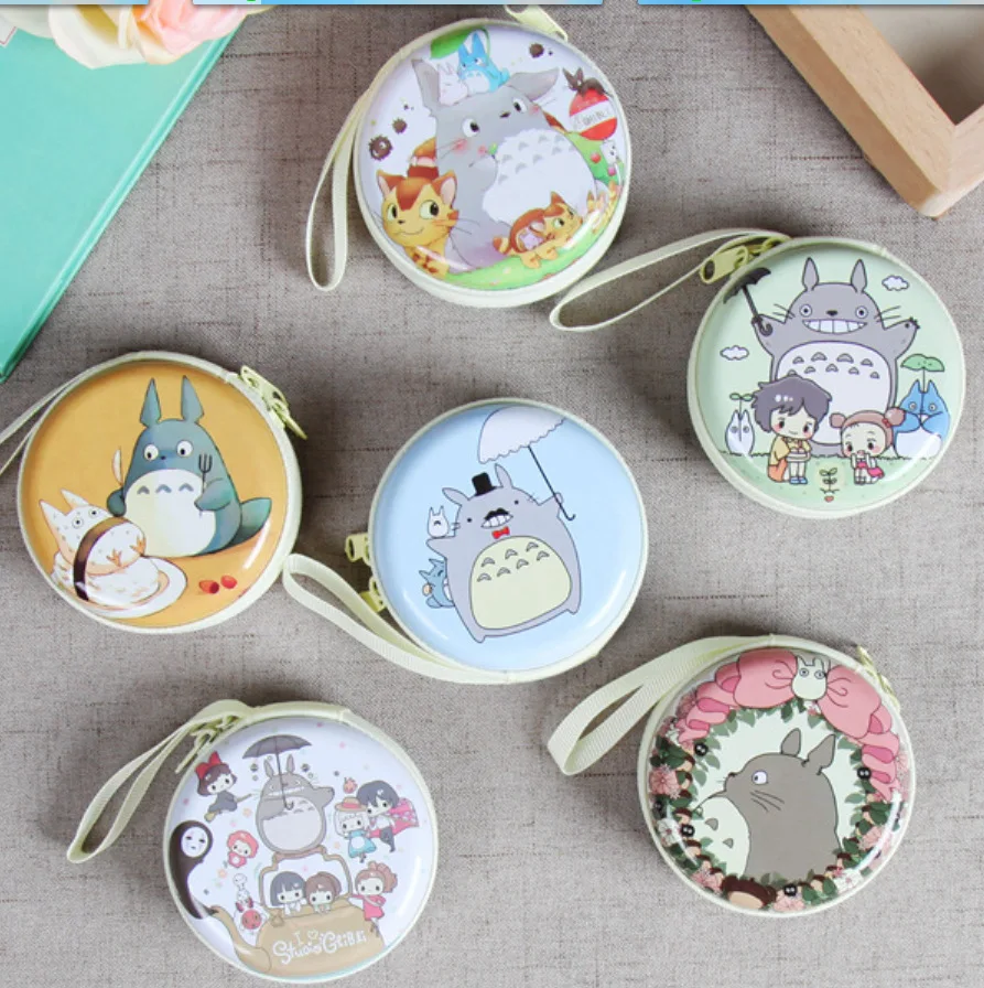 Бесплатная доставка! 1 партия = 12 шт.! Японский мультфильм круглая жестяная