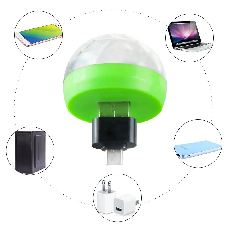 Мини USB лампа 3 Вт праздничное освещение RGB Светодиодная микро ночник Волшебный