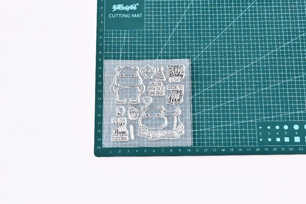 TPP The Birth of a Hippo Clear rubber stamps/kids clear stamps and dies for scrapbooking/card making/animal stamp | Канцтовары для