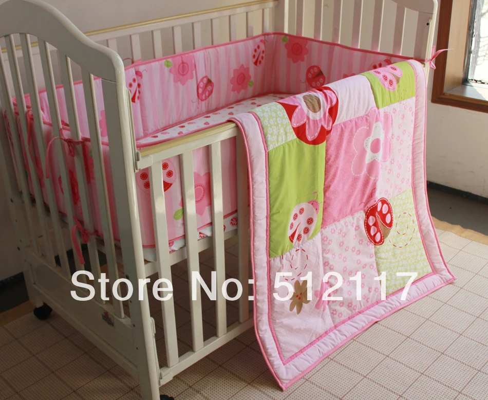 Новая розовая Божья коровка цветы девушка набор постельных принадлежностей для