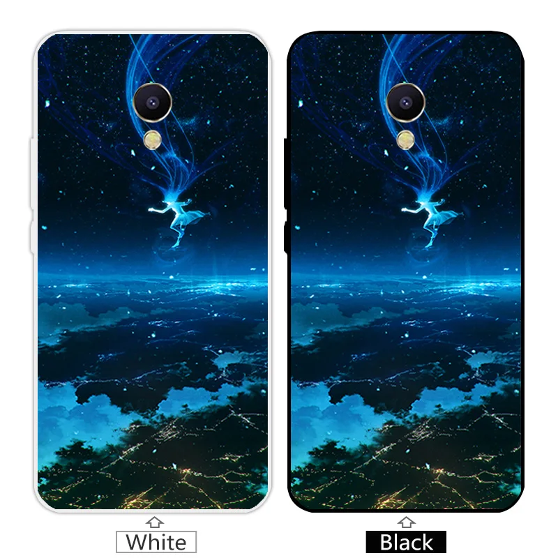 5 2 "Fundas для Meizu M5S mini Синий чехол мягкий силиконовый Meilan5S прозрачный ТПУ задняя