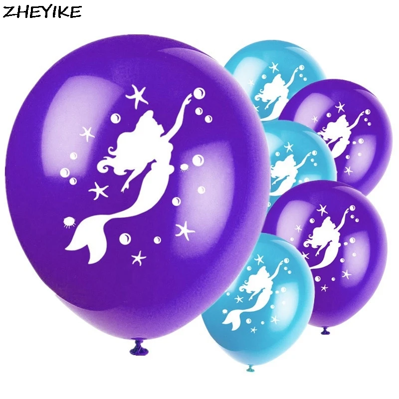 ZHEYIKE 1/5/10/15 шт. шары из латекса Русалка шар основа серии Baby Shower детская День