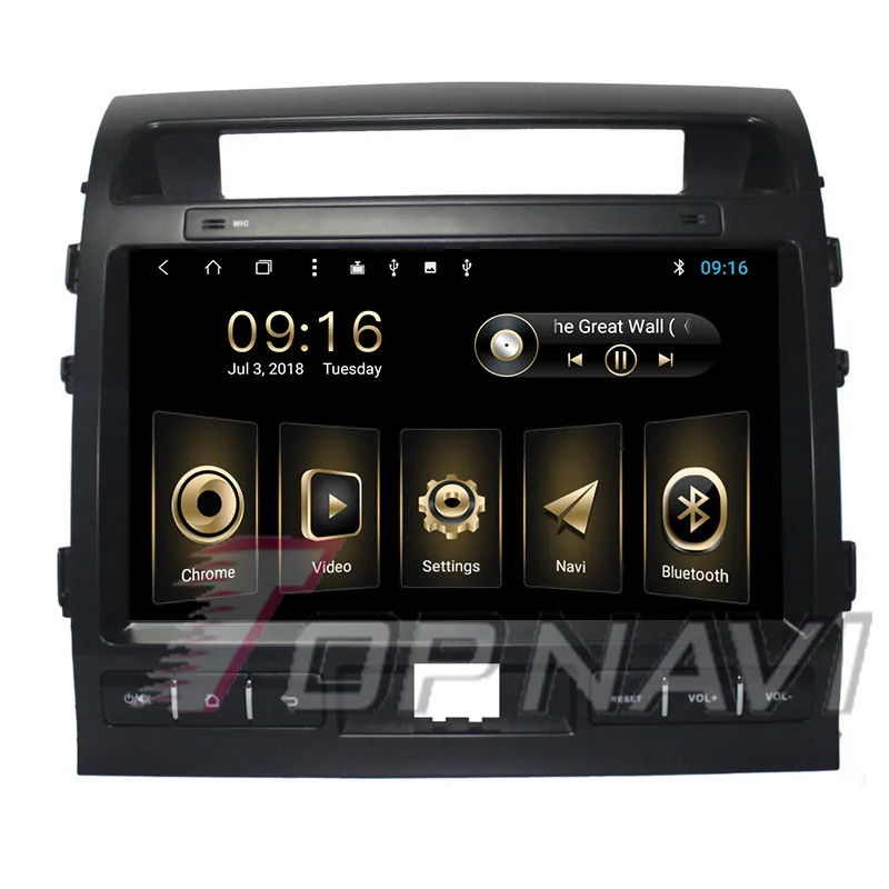 Система навигации транспортного средства для Toyota Land CRUISER 2007 2008 2009 2010 2011 2012 2013 10,1 ''android 8,1 Topnavi автомобиля Magnitol