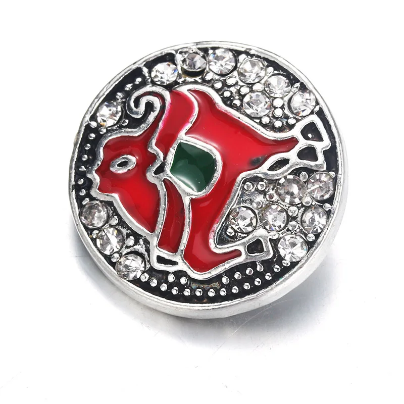 10 шт./лот рождественские застежки ювелирные изделия кристаллы 18 мм металлические