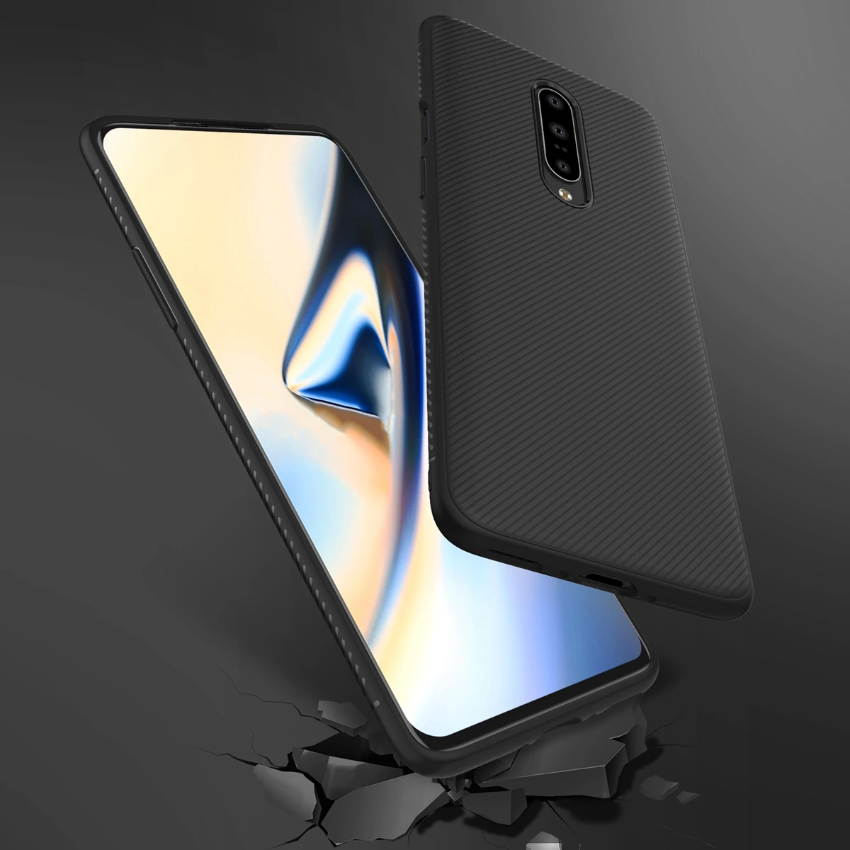 Для Oneplus 7 7 Pro Чехол Мягкая силиконовая текстура углеродное волокно Тонкий ТПУ чехол для One Plus 7 Pro OnePlus 7T 7T Pro чехол противоударный
