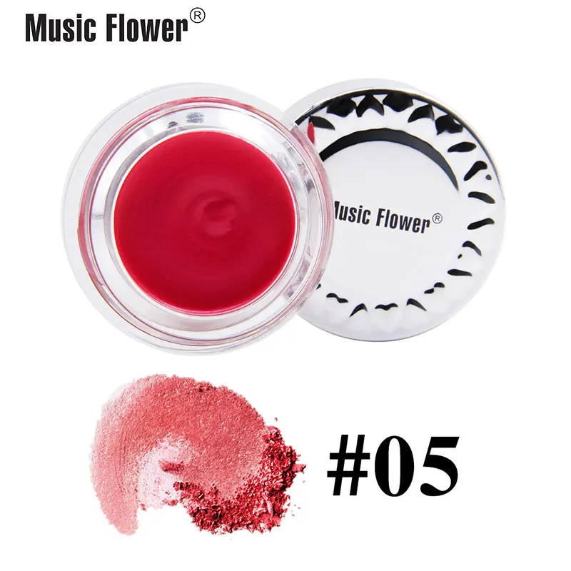Натуральная Music Flower матовым эффектом двойной Функция Мусс Румяна и блеск для губ увлажнитель длительного действия Rouge минеральная губная помада - Цвет: M4007-105