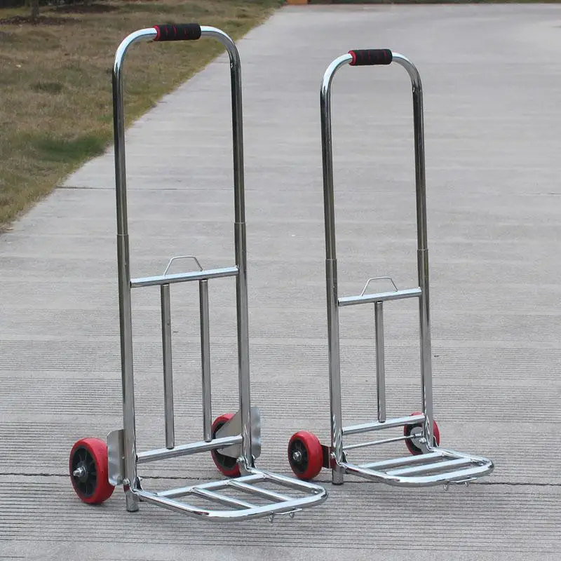 Folding luggage trolley small trailer portable car into the truck cart shopping | Дом и сад