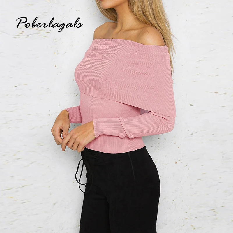 Осенняя зимняя вязаная одежда свитер для женщин свитера ретро вязаный от плеча