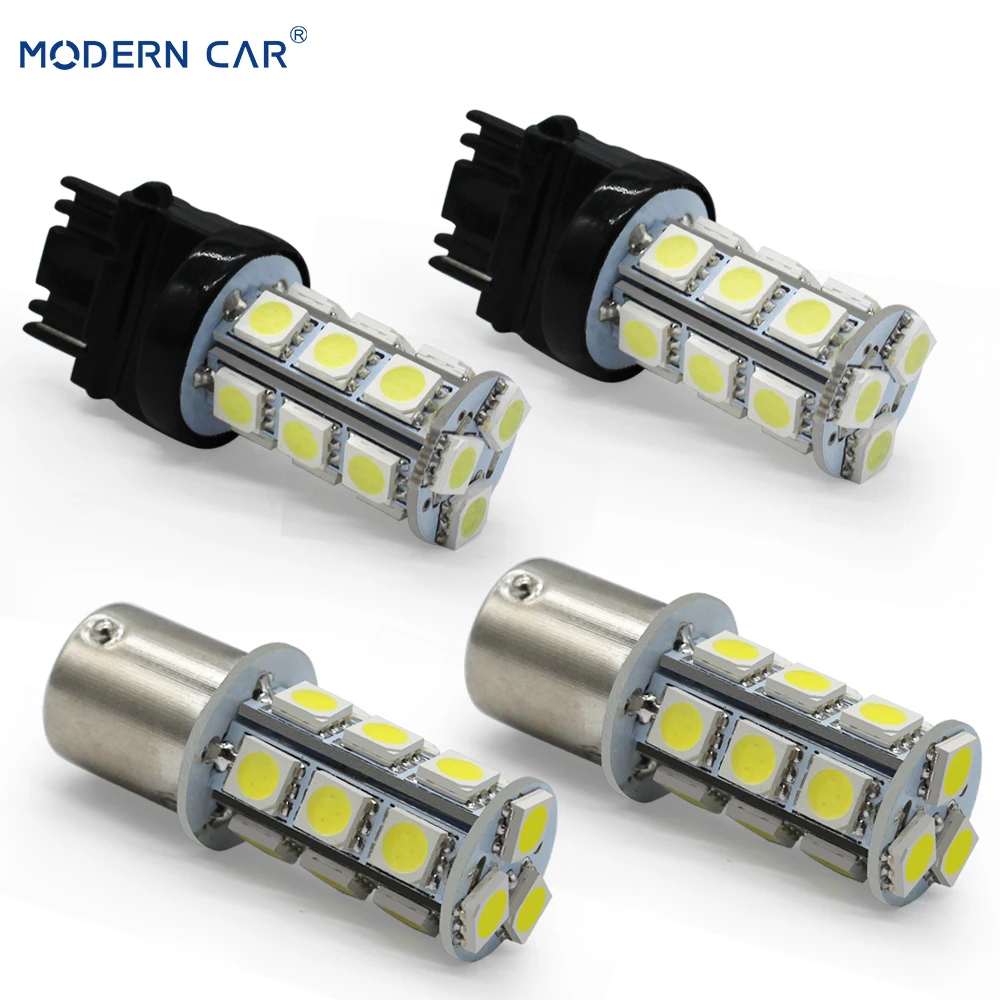 Современный автомобильный 2шт P21W 5050 18smd Автомобильный светодиодный светильник T20