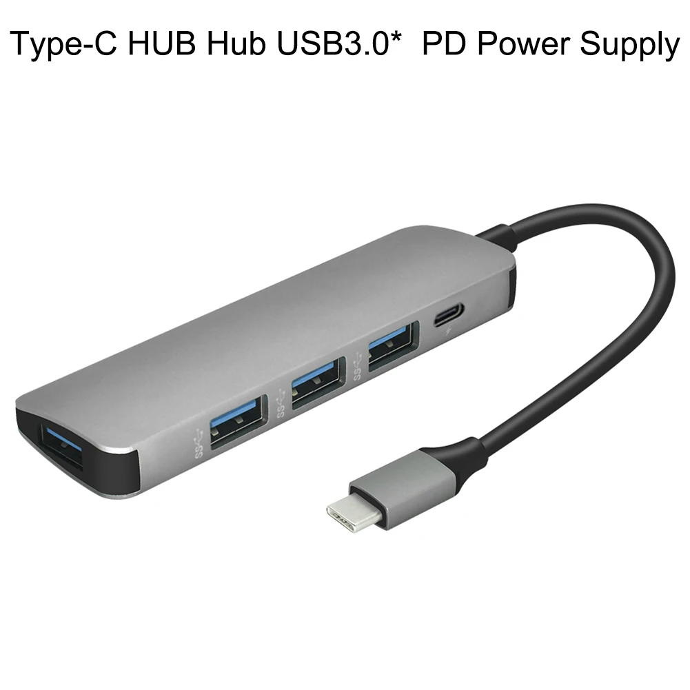 Hot5 in 1 USB Type C Hub PD Power Delivery Port 4 3.0 Adapter for Mac book Pro Thunderbolt Charger | Компьютеры и офис