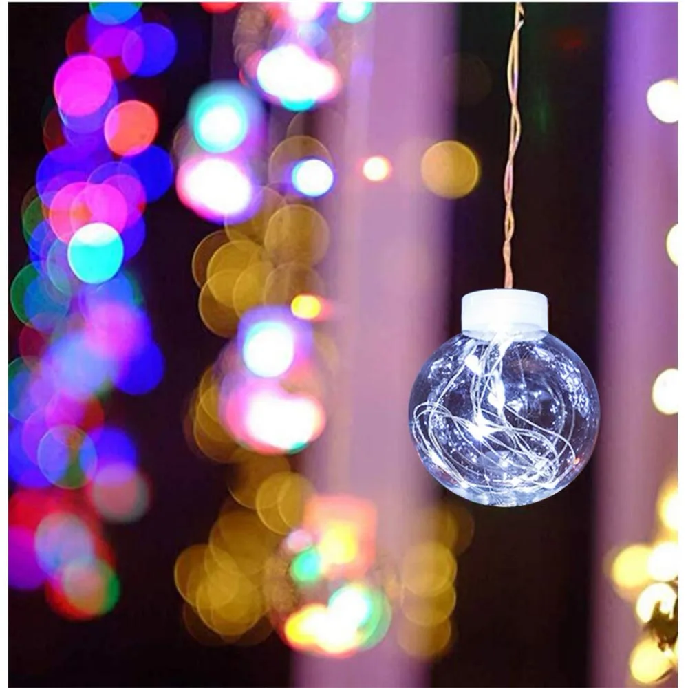 JSEX мяч со светодиодным освещением String cutain Lights медная проволочная лампа
