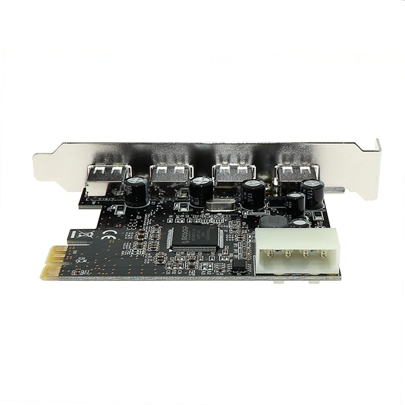 USB 2,0 PCIE PCI-Express x1 карта 4 внешних порта USB2.0 мощьip с 4pin блоком питания