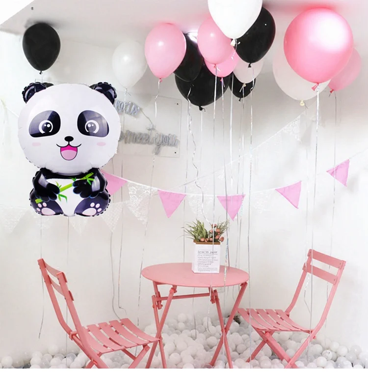 Воздушный шар PATIMATE Panda из фольги для вечеринки в честь Дня Рождения, вечерние шары в джунглях, воздушные шары в виде панды на день рождения, гелиевые шары