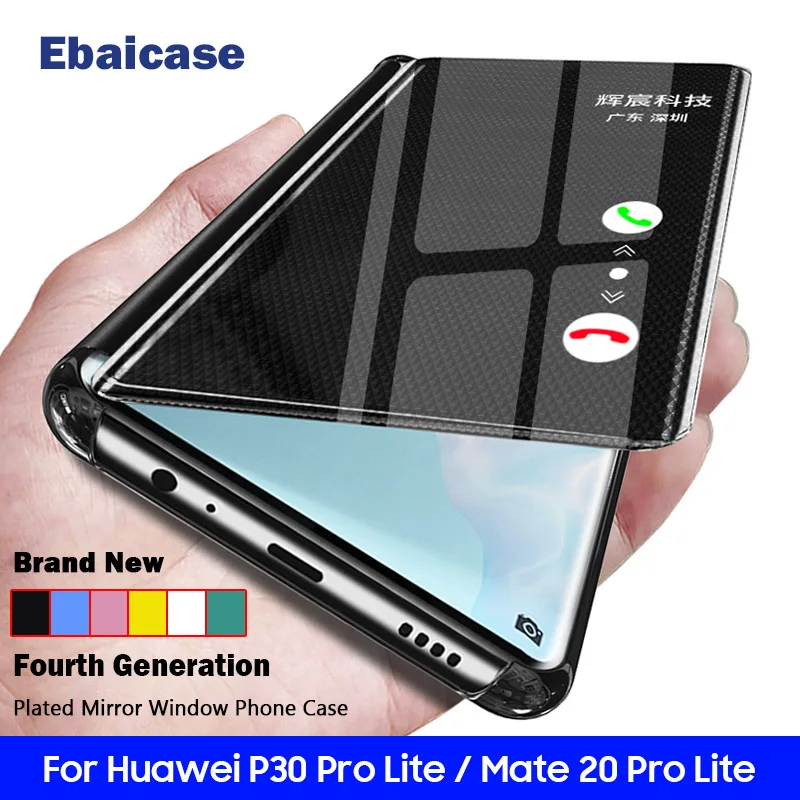 Чехол для huawei mate 20 Lite, умный зеркальный чехол с откидным окном, противоударный чехол для huawei P30 Lite Pro huawei mate 20 Lite Pro, чехол