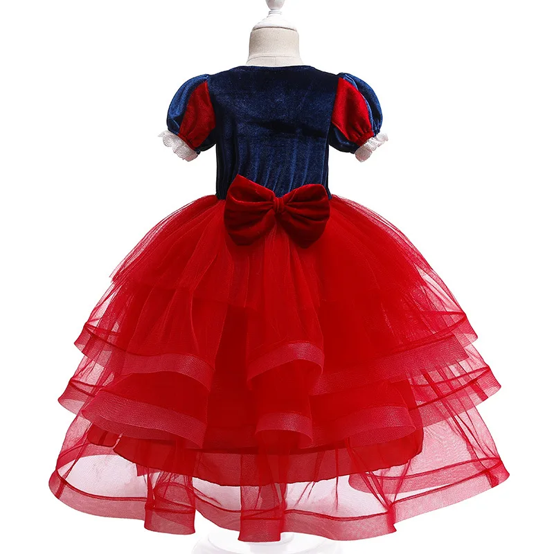Детское платье для дня рождения Vestidos 2019 Летнее девочек Золушка снег белый костюм