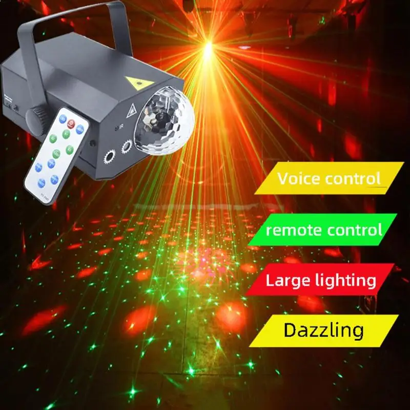 

16 Patterns LED Laser Projector Crystal Magic Ball Stage Light KTV DJ Lamp