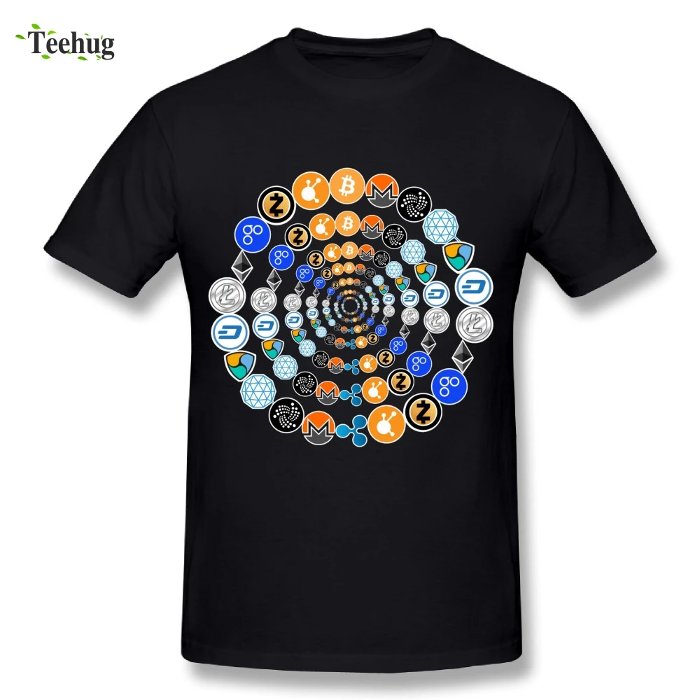 

Men Ethereum Bitcoin Litecoin T shirt 2018 New Arrival Cryptocurrency O-neck Design T-Shirt