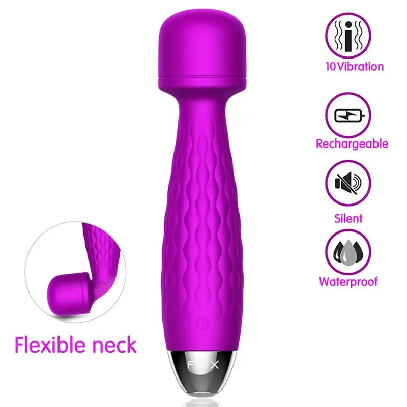 Вибратор G Spot AV эротический USB Перезаряжаемый Волшебная палочка массажер