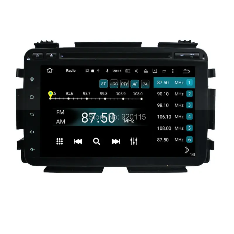 8 ядерный Автомобильный gps плеер Android 6.0.1 Подходит для HONDA HRV Vezel 2015 с 2 г ram 32 rom Wifi