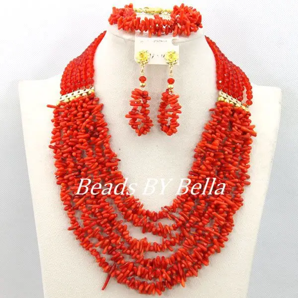 Чудесный женский свадебный комплект ювелирных изделий Африканский Свадебный из