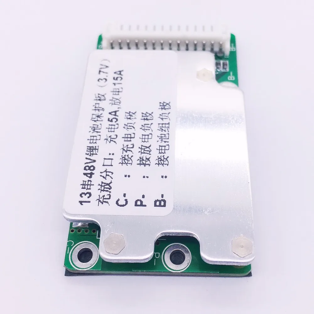 Батарея для электровелосипеда 13S 48V Li-Ion литиевая ячейка 15A 18650 защита батареи BMS