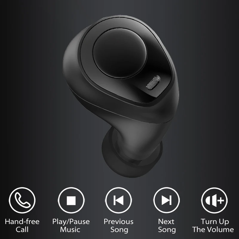ANBES наушники вкладыши TWS Bluetooth V5.0 Водонепроницаемый Беспроводной Hands free