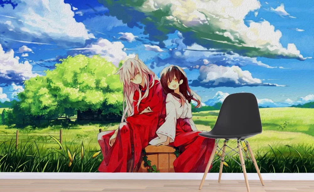 [Самоклеющиеся] 3D Inuyasha пейзаж живопись 6 Япония Аниме настенная бумага печать