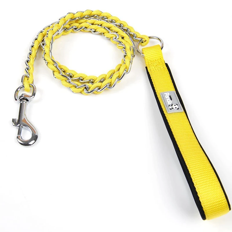 Золотая панда Собака веревка Тяговый канат отправить двойной головкой Воротник