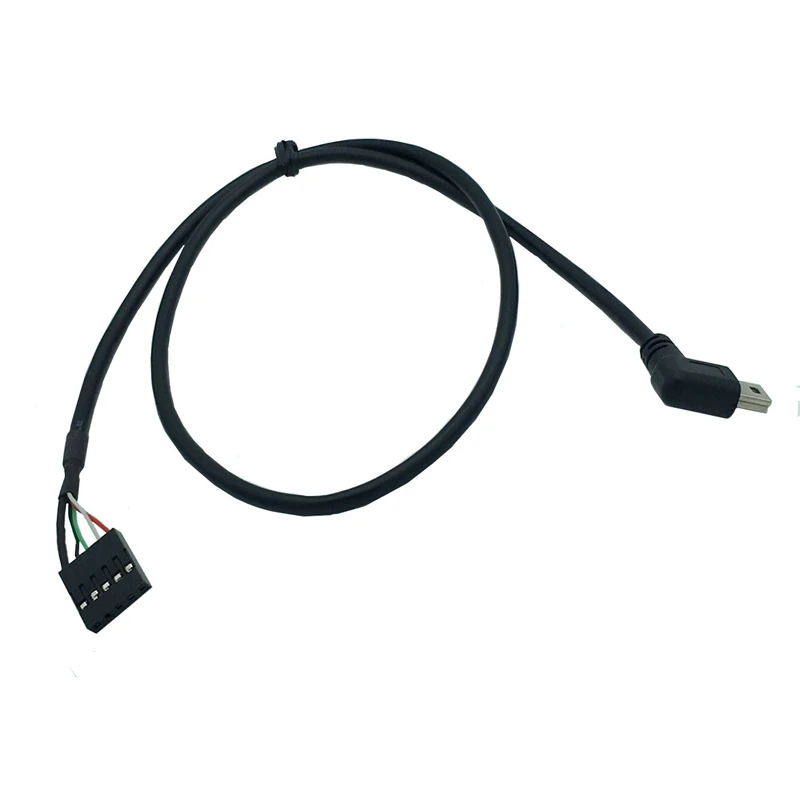 (2 штуки в упаковке) 50 см 90 градусов левый угол мини USB мужчина до 5 Pin Материнская