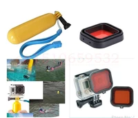 2 in1 gopro hero3 3 red diving housing filters camera mount handheld grip float stick monopod sj4000 exempt postage