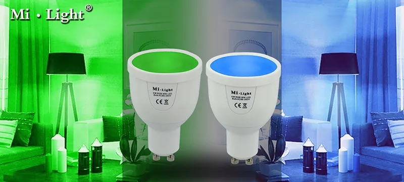 Milight WIFI GU10 1 6 миллионов цветов с регулируемой яркостью 2 4G светодиодная точечная