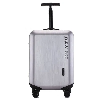 Высокое качество на колесиках дорожная для багажа чемодан сумка, Новая мода ABS+ Корпус чемодана из пластика, настраиваемый замок бизнес коробка - Цвет: silver
