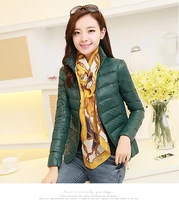 winter 2022 ultra light jacket women large size korean slim padded jacket solid female parka and jackets