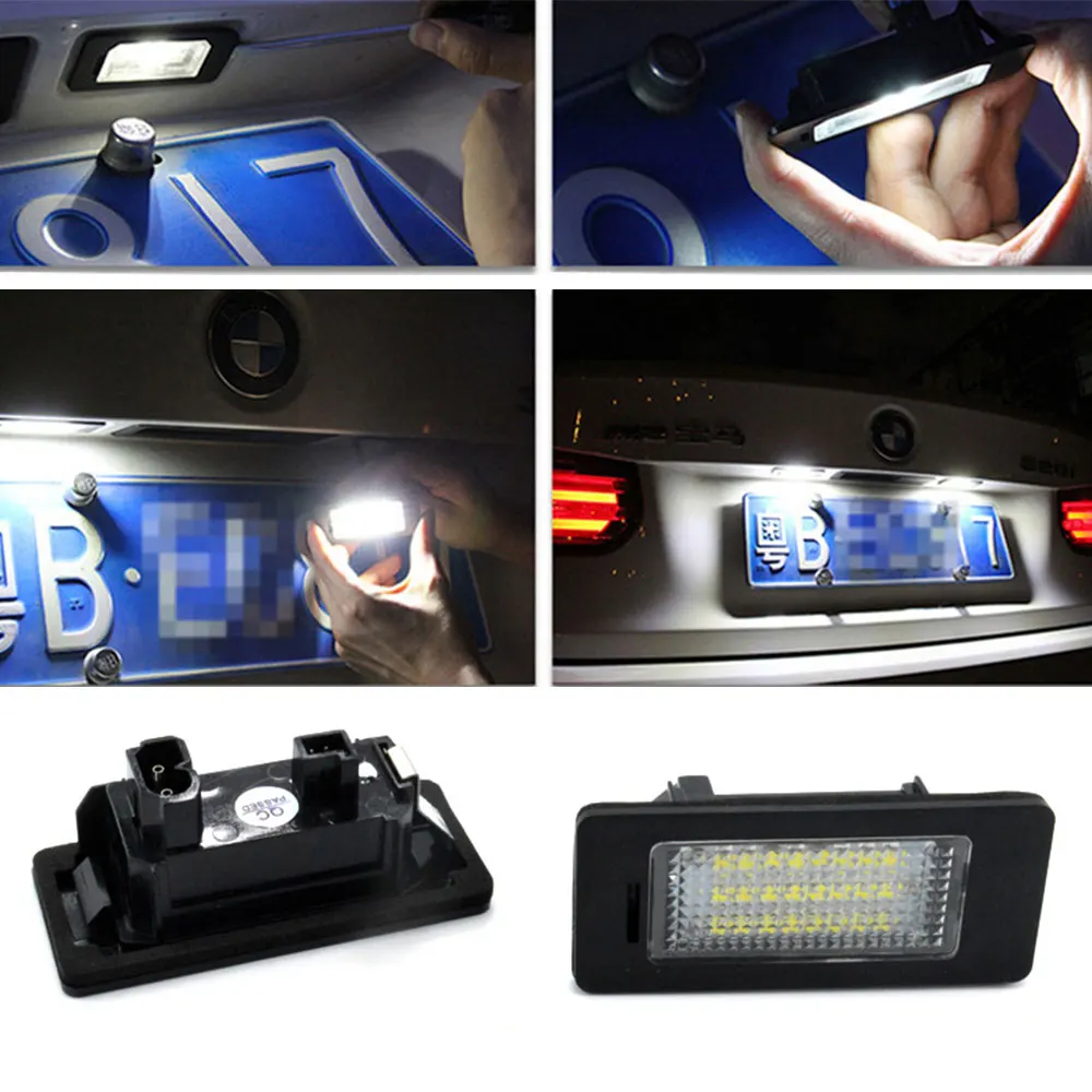 Светодиодный номерной знак для BMW 2 шт. светильник номерного знака E39 E81 E82 X5 X1 E60 E90