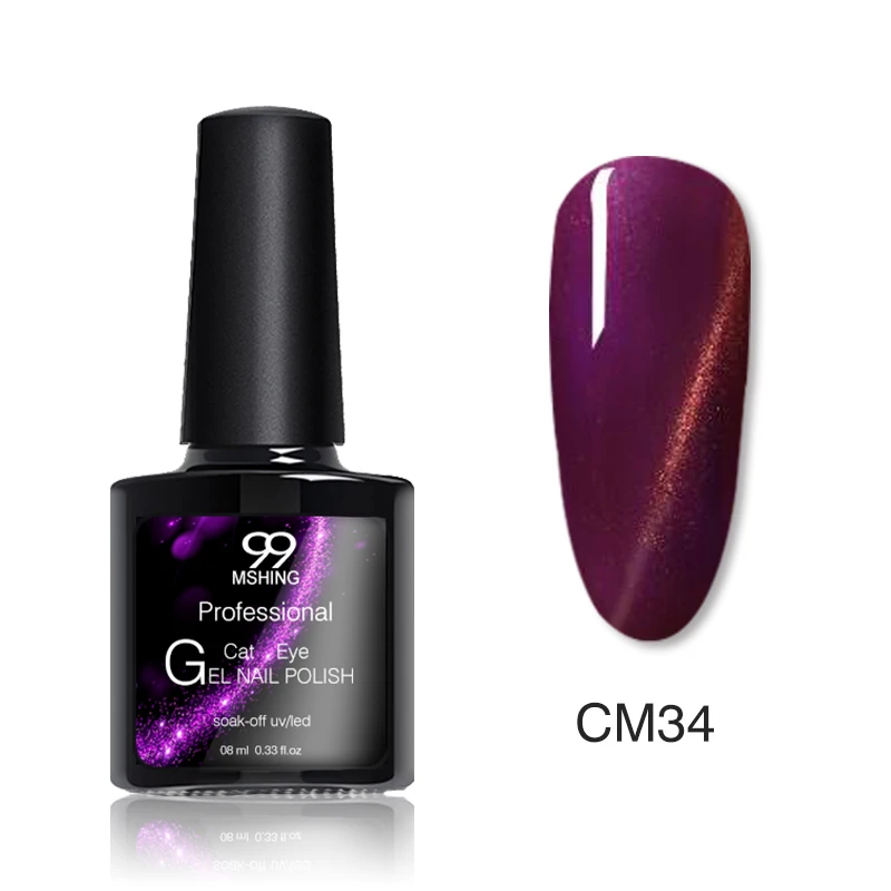 CM34 Mshing99 3D кошачий глаз Гель-лак для ногтей vernis Полупостоянный УФ-лак для маникюрный гель для ногтей праймер верхнее покрытие Гель-лак - Цвет: CM34